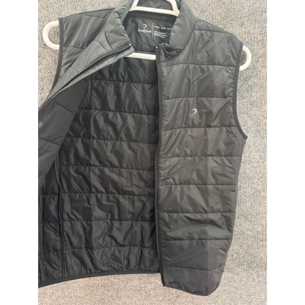 IronWood Mens Black Quilted Puffer Vest Lightweight Full Zip Size Medium - Picture 4 of 7